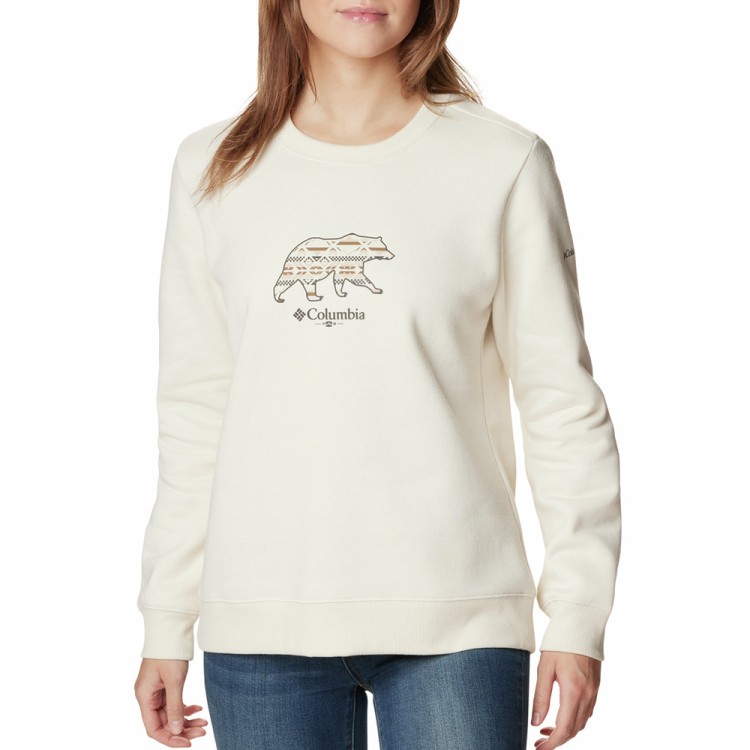 Свитшот женский Columbia Hart Mountain™ II Graphic Crew бежевый 1959781-193 изображение 1