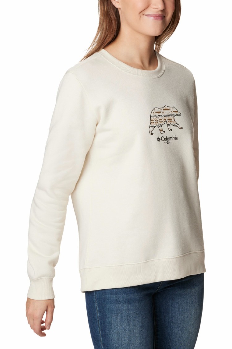 Свитшот женский Columbia Hart Mountain™ II Graphic Crew бежевый 1959781-193 изображение 4