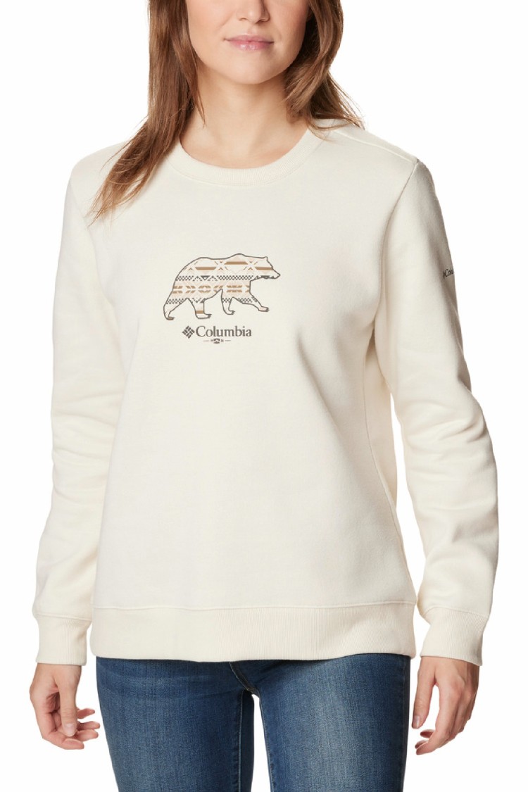 Свитшот женский Columbia Hart Mountain™ II Graphic Crew бежевый 1959781-193 изображение 6