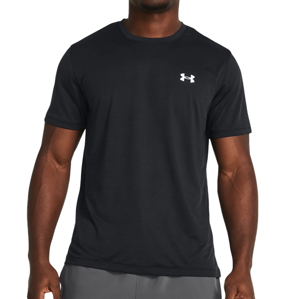 Футболка чоловіча Under Armour UA STREAKER TEE чорна 1382582-001 — фото 1