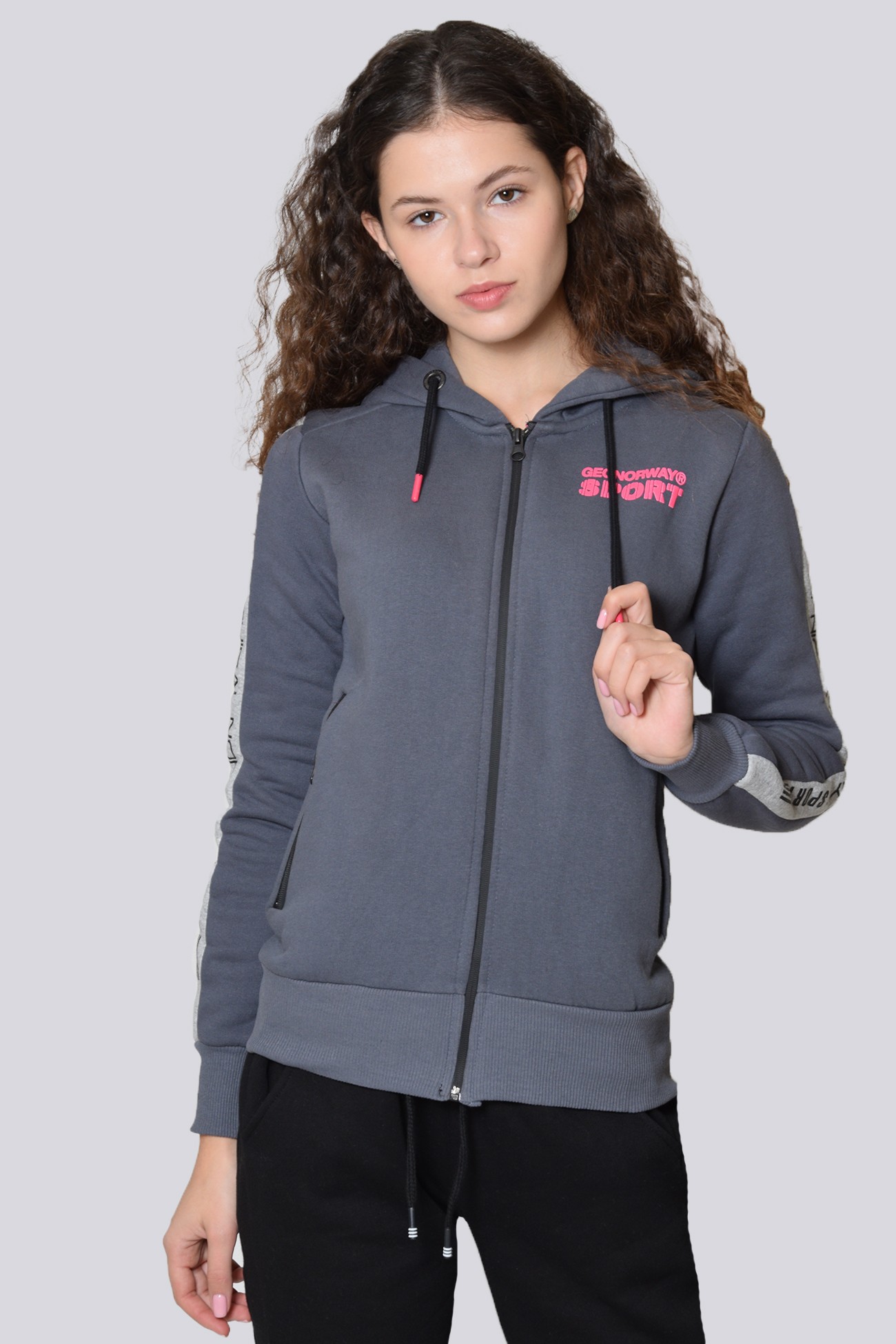 Толстовка жіноча Geographical Norway  сіра  WQ886F-020 изображение 2