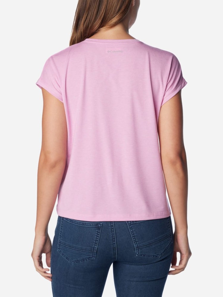Футболка женская Columbia BOUNDLESS TREK™ SHORT SLEEVE TEE розовая 2033481-561 изображение 3