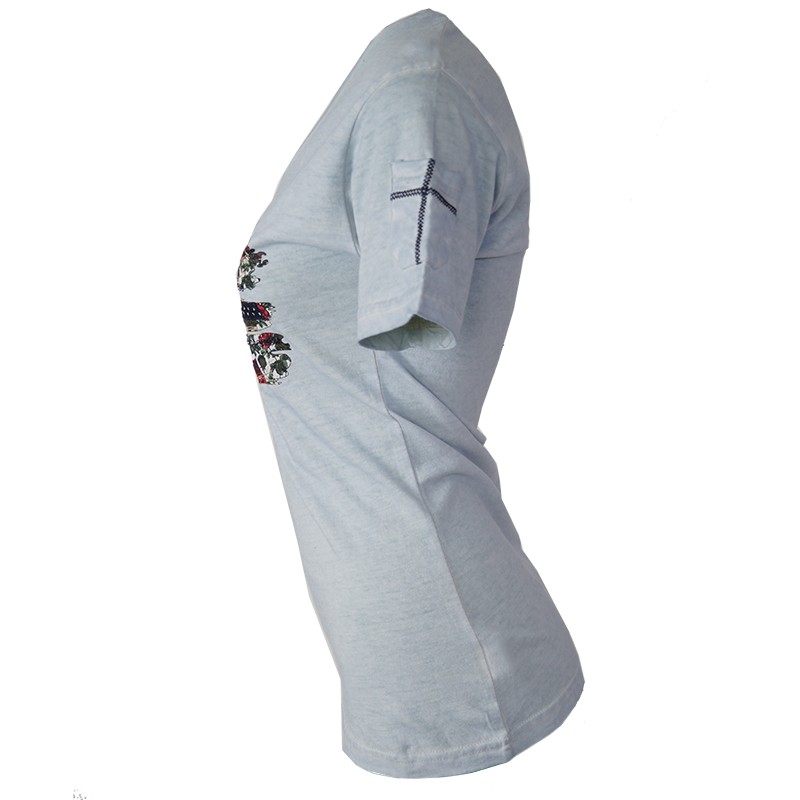 Футболка жіноча Geographical Norway блакитна SR602-400 изображение 3