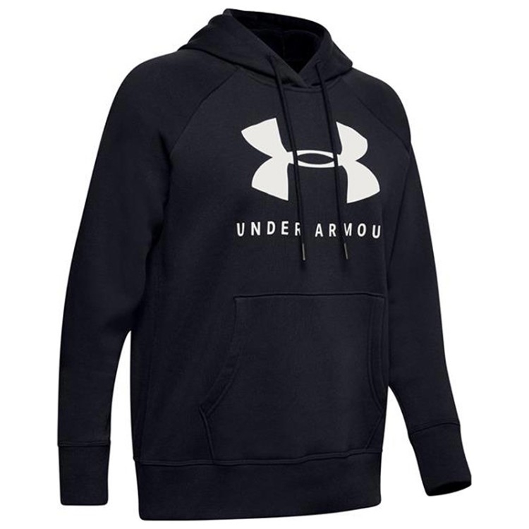 Толстовка женская Under Armour RIVAL FLEECE SPORTSTYLE GRAPHIC черная 1348550-001 изображение 1