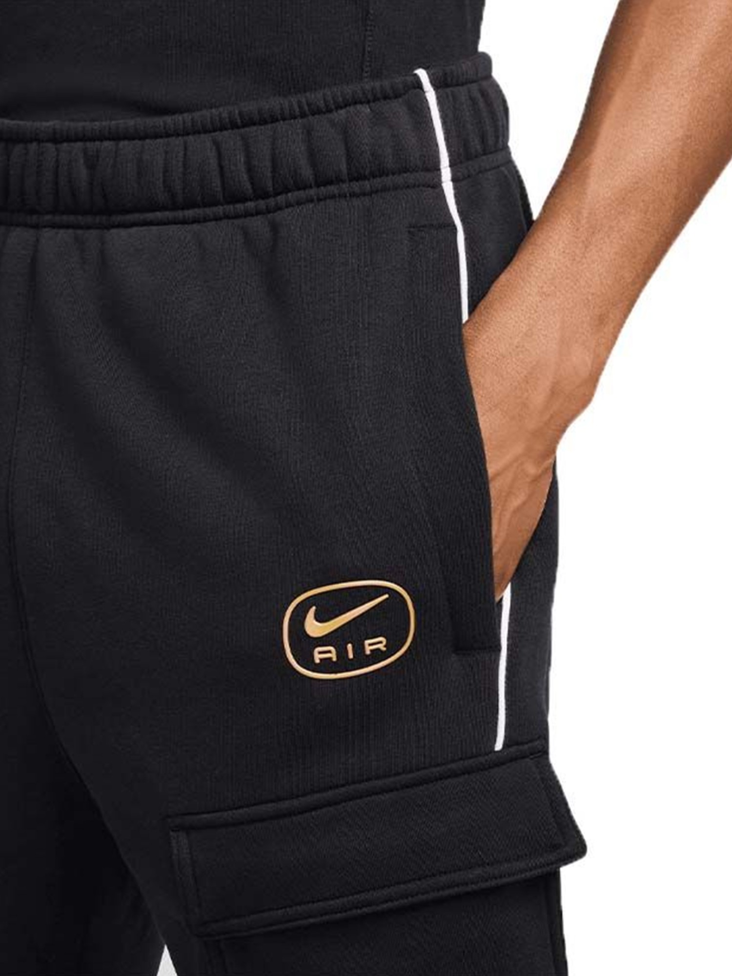 Штани чоловічі Nike M NSW SW AIR CARGO PANT FLC BB чорні HM0180-010 изображение 4