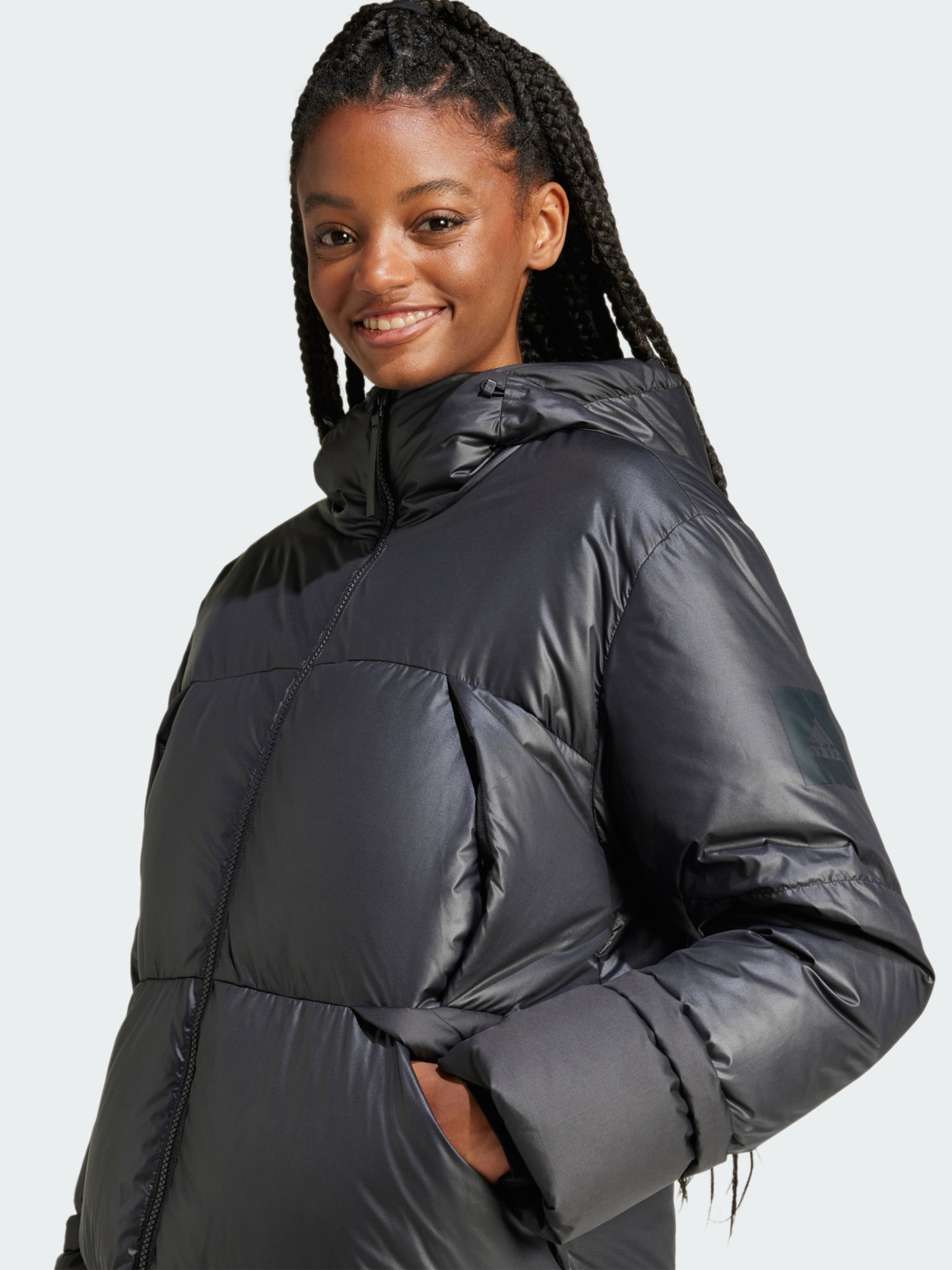 Куртка жіноча Adidas W BIG BAFFLE C чорна IV9770 изображение 5