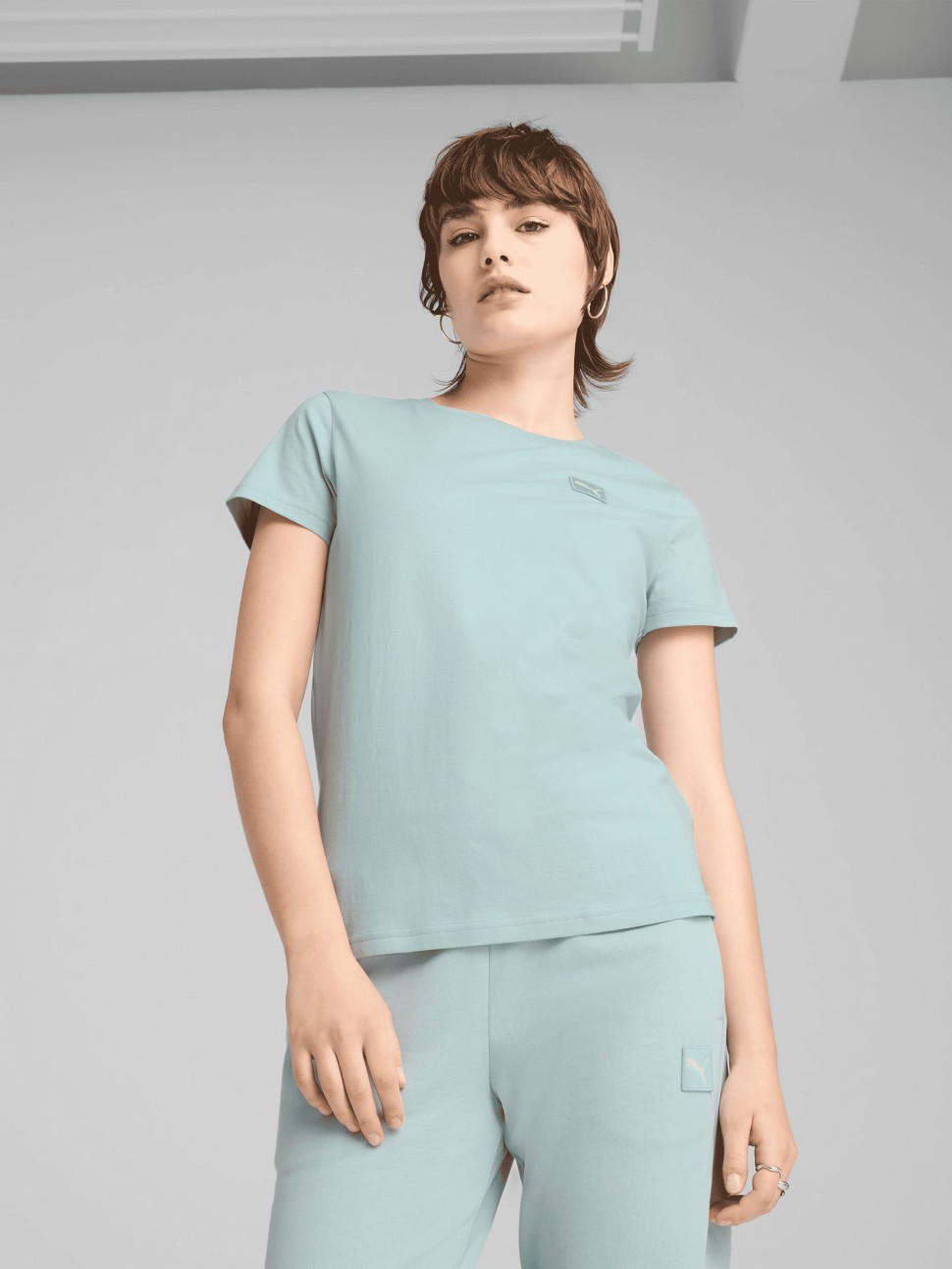 Футболка жіноча Puma ESS ELEVATED Tee м'ятна 68501667 — фото 2