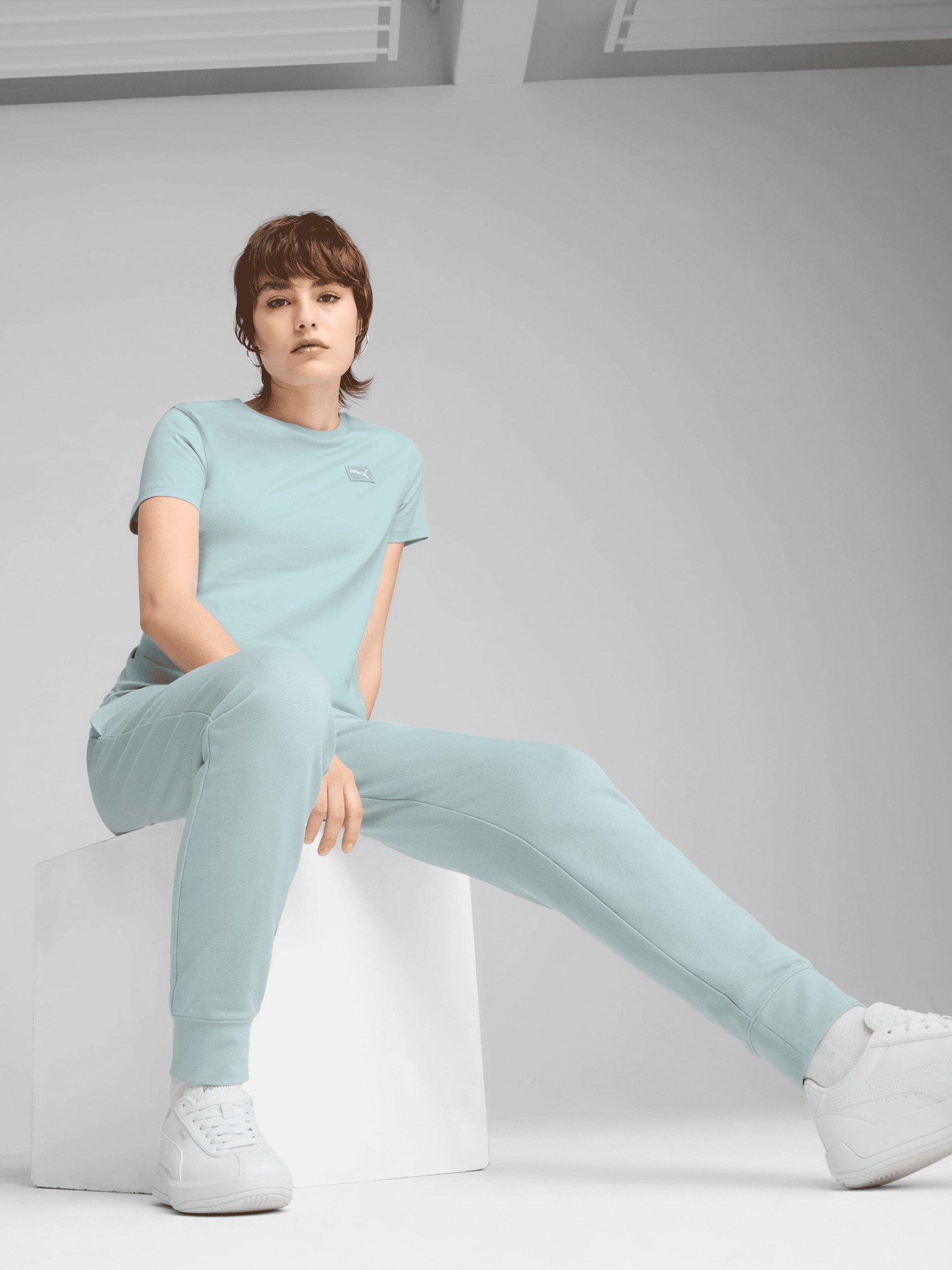 Футболка женская Puma ESS ELEVATED Tee мятная 68501667 изображение 4