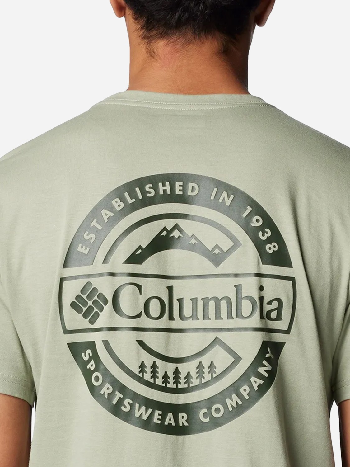 Футболка чоловiча Columbia Rapid Ridge™ Back Graphic Tee II хакі 1934821-348 изображение 6