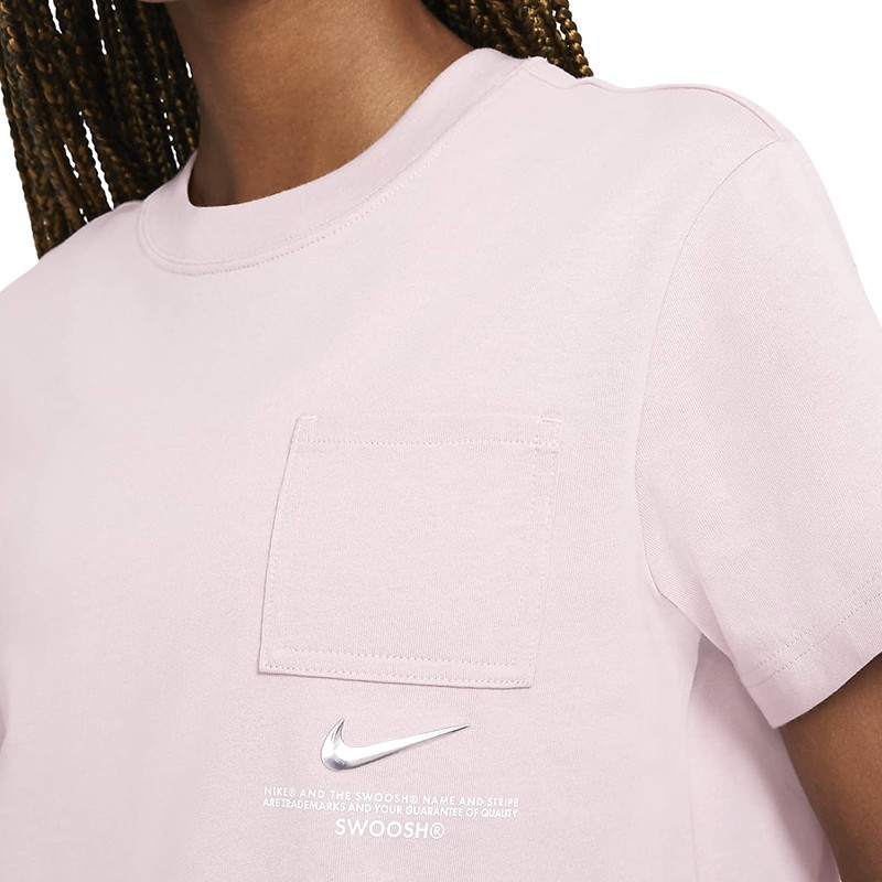 Футболка женская Nike W Nsw Swsh Ss Top розовая CZ8911-645 — фото 3