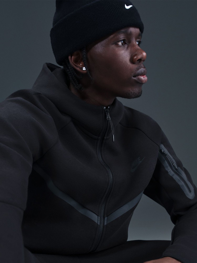 Толстовка мужская Nike M NK TCH FLC FZ WR HOODIE черная HV0949-010 изображение 4 Толстовка мужская Nike M NK TCH FLC FZ WR HOODIE черная HV0949-010 изображение 4