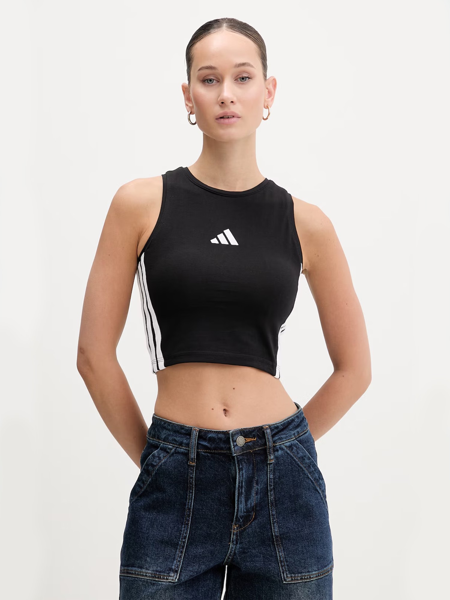 Майка женская Adidas W 3S PAD TK черная KC5181 изображение 2