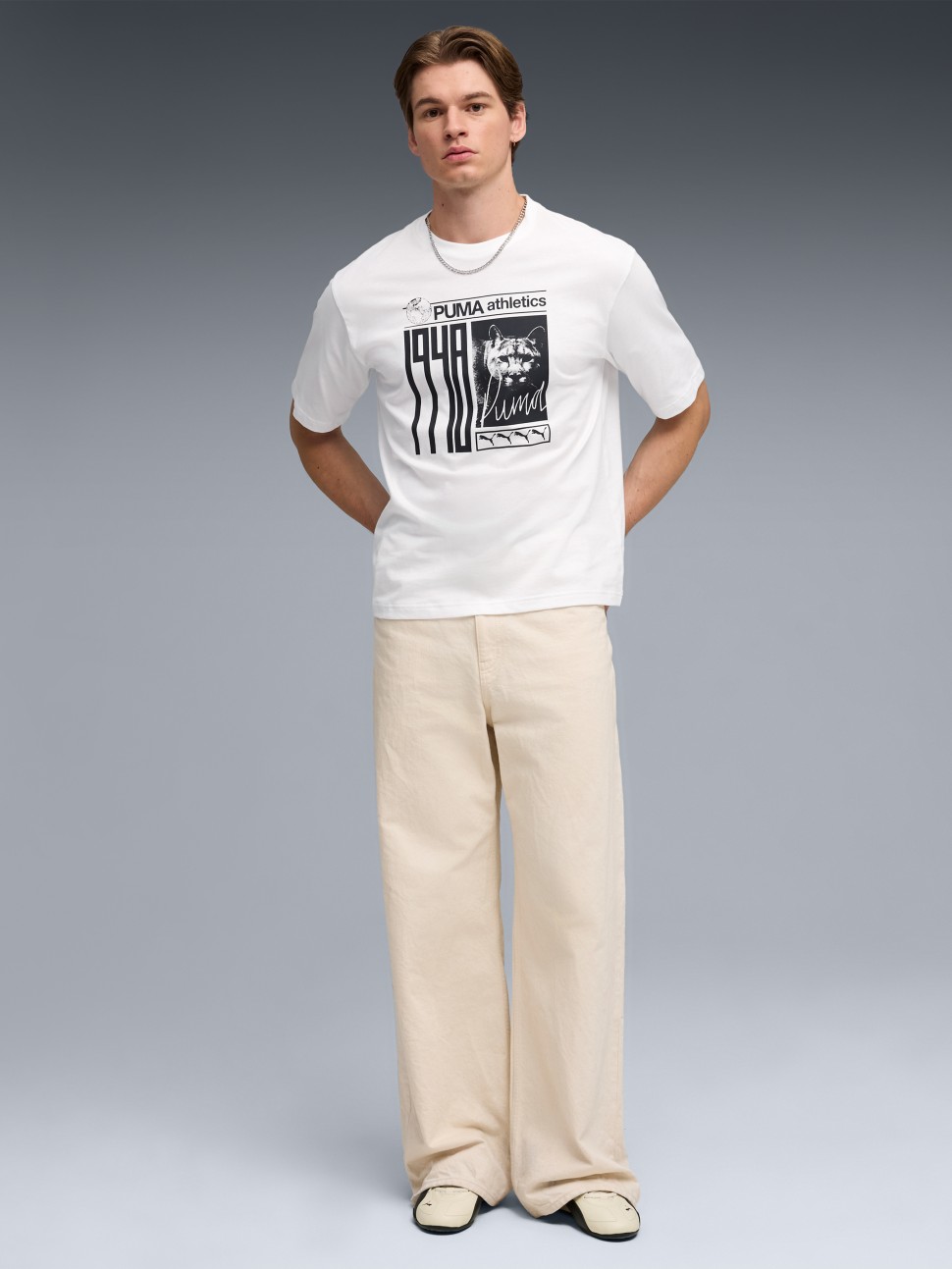 Футболка мужская Puma GRAPHIC Photoprint Tee белая 69178502 — фото 4 — Sport City Футболка мужская Puma GRAPHIC Photoprint Tee белая 69178502 — фото 4