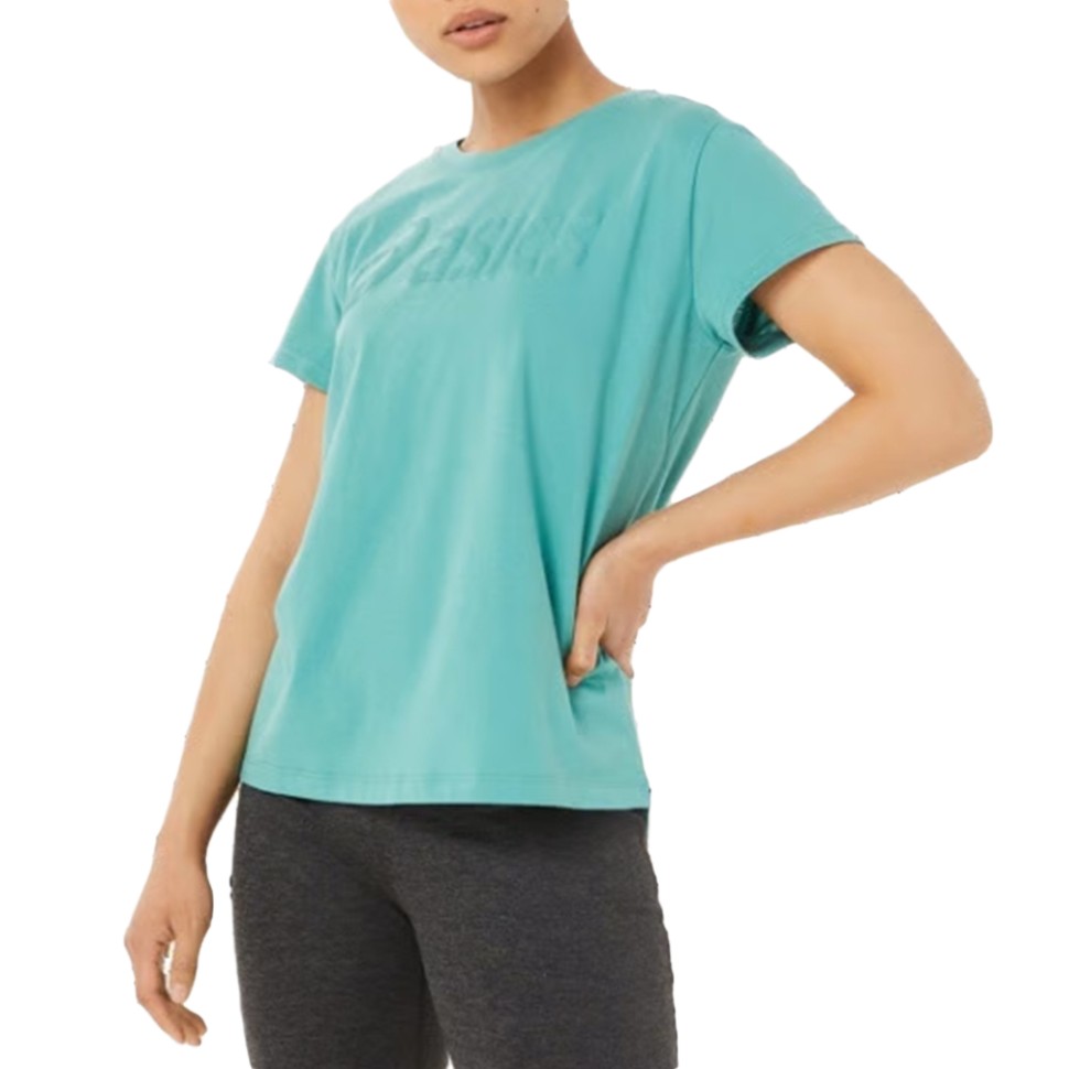 Футболка женская Asics Big Logo Tee Iii зеленая 2032C411-301 изображение 1