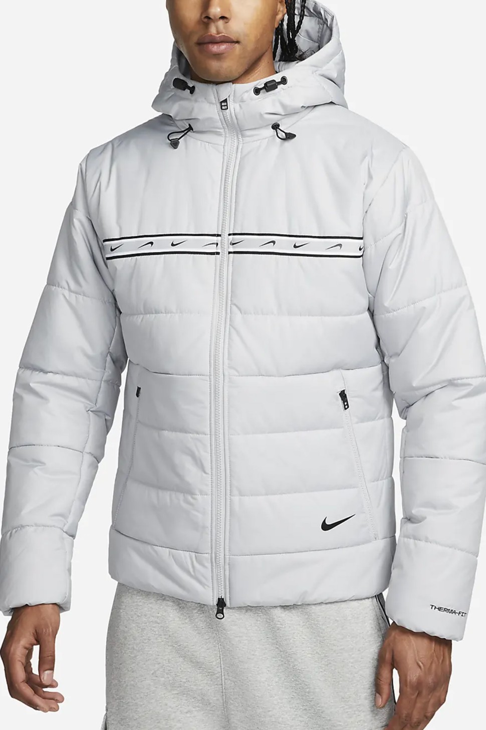 Куртка чоловіча Nike M Nsw Repeat Syn Fill Jkt сіра DX2037-077 — фото 2