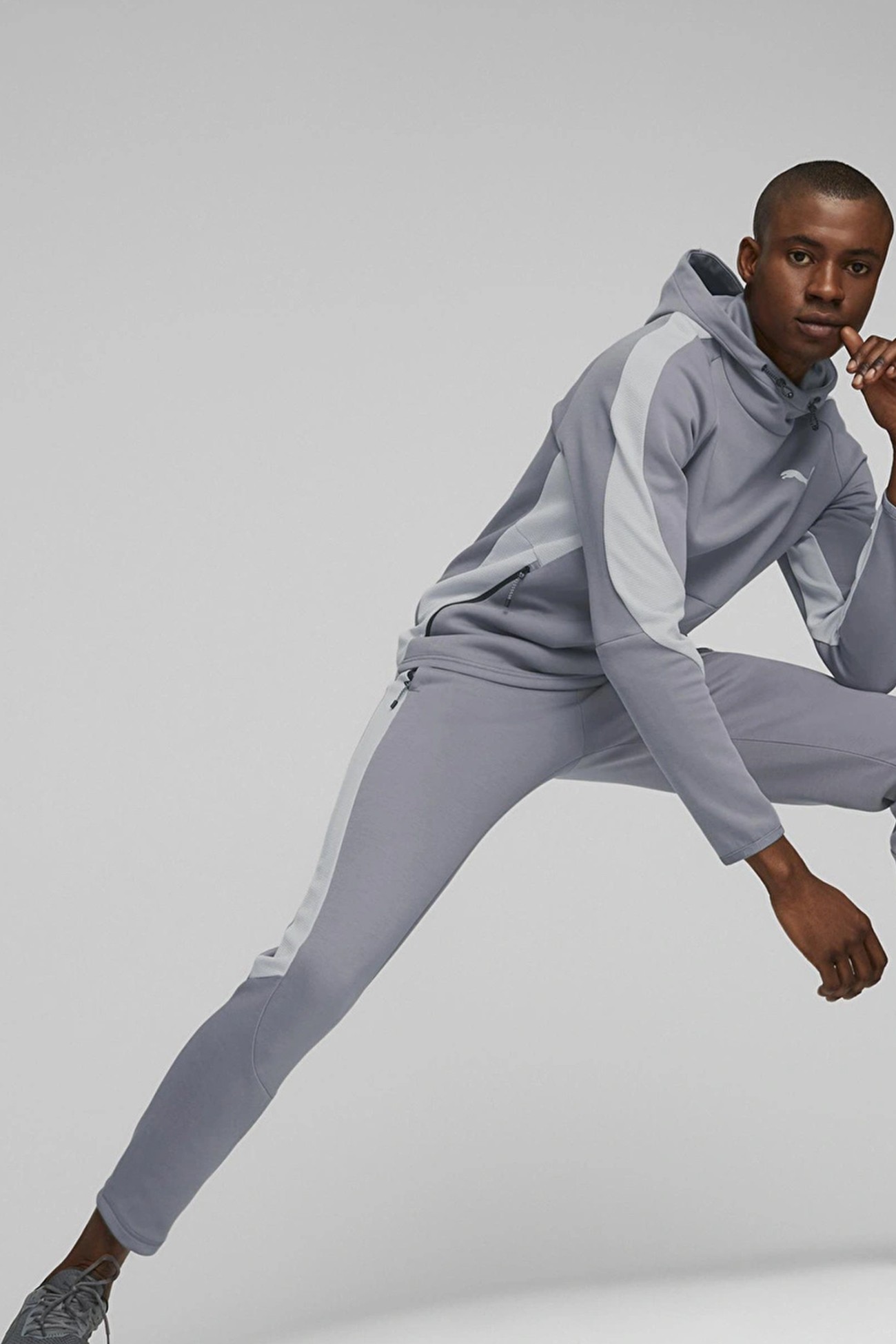 Брюки мужские Puma EVOSTRIPE Pants серые 67331569 изображение 1