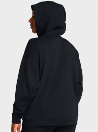 Толстовка жіноча Under Armour UA Rival Terry OS FZ Hooded чорна 1386043-001 изображение 2