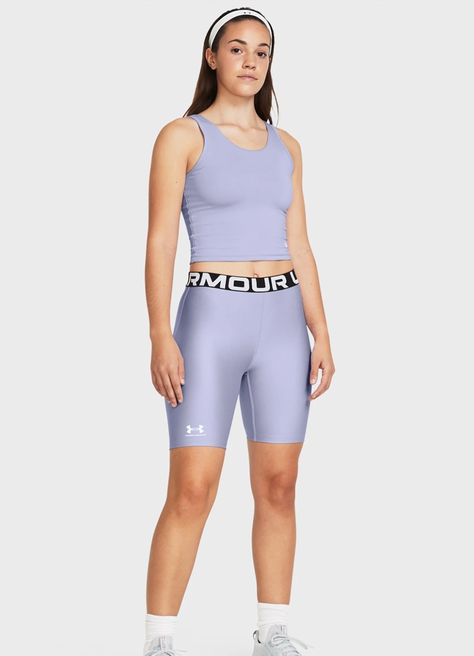Шорти жіночі Under Armour UA HG Authentics 8in Short блакитні 1383627-539 — фото 3