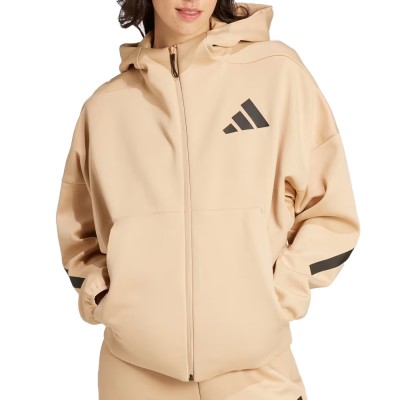 Толстовка женская Adidas W Z.N.E. FZ бежевая JD9594