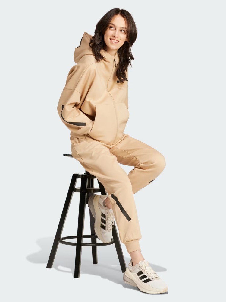 Толстовка жіноча Adidas W Z.N.E. FZ бежева JD9594 изображение 4