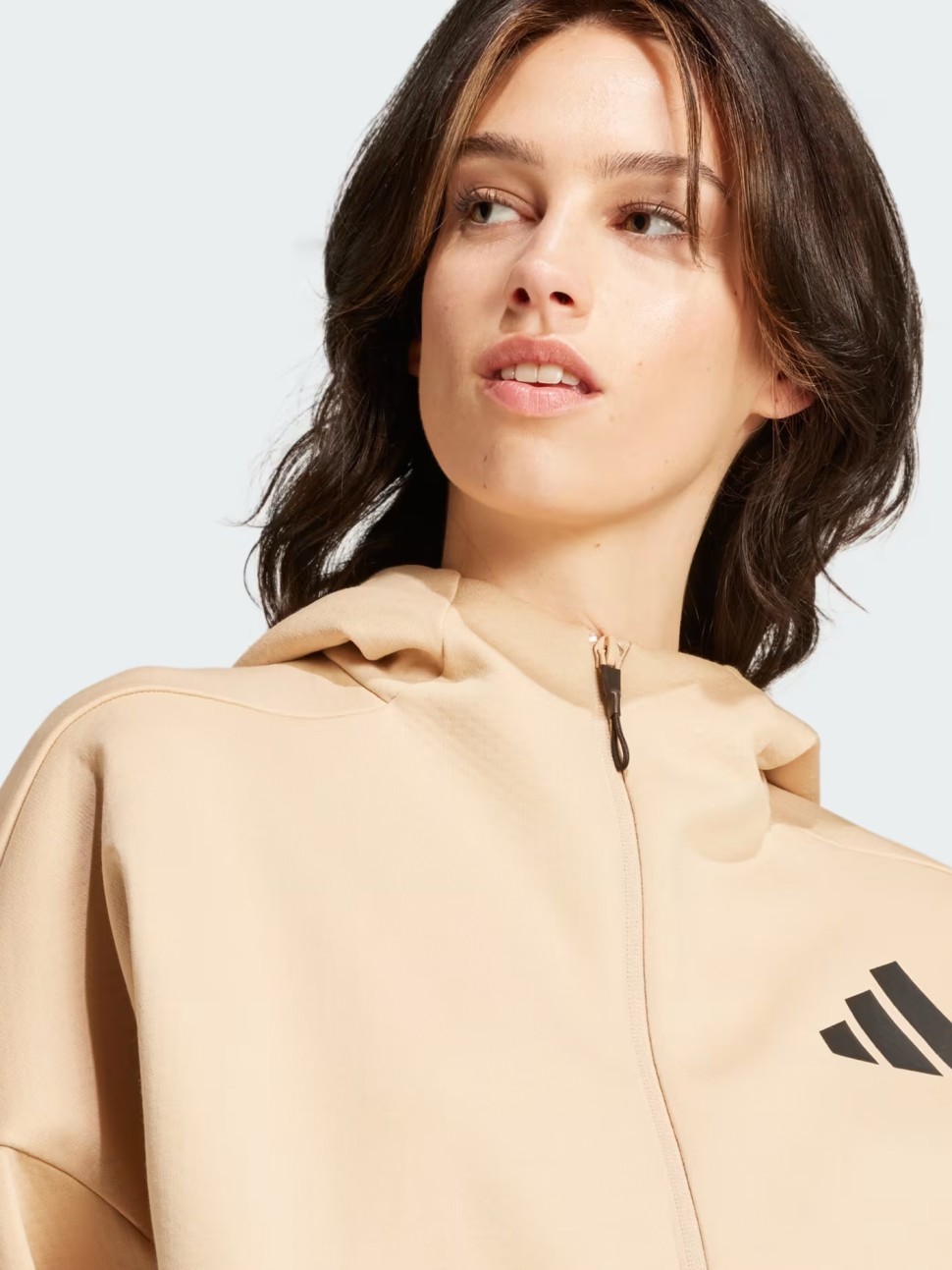 Толстовка жіноча Adidas W Z.N.E. FZ бежева JD9594 — фото 6