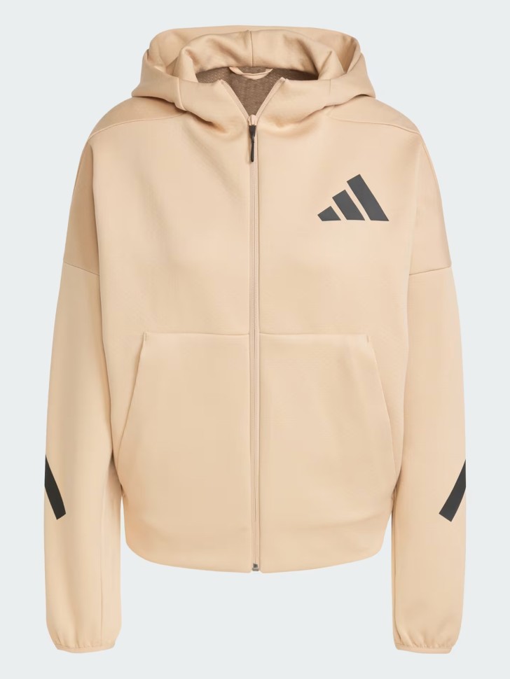 Толстовка жіноча Adidas W Z.N.E. FZ бежева JD9594 изображение 8