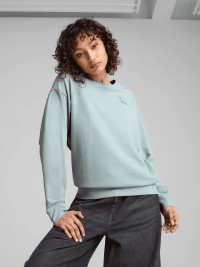 Толстовка жіноча Puma ESS ELEVATED Comfort Crew м'ятна 68501767 изображение 2