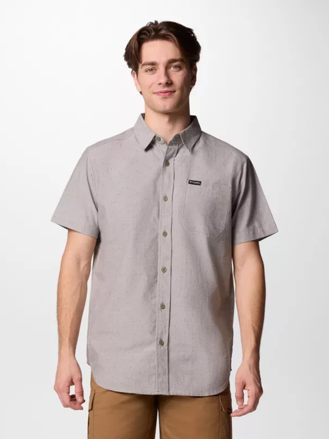 Рубашка мужская Columbia Rapid Rivers™ Novelty Short Sleeve хаки 1990801-398 изображение 2