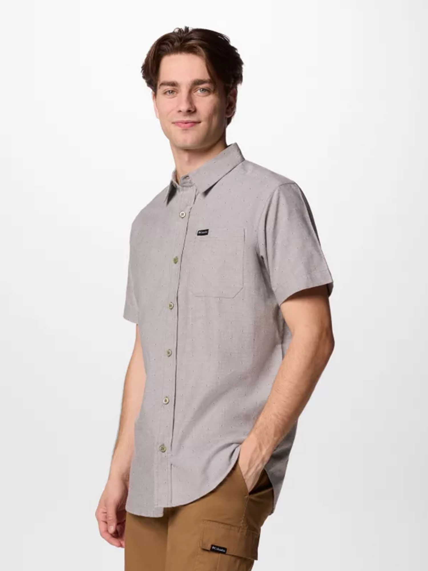 Рубашка мужская Columbia Rapid Rivers™ Novelty Short Sleeve хаки 1990801-398 изображение 3