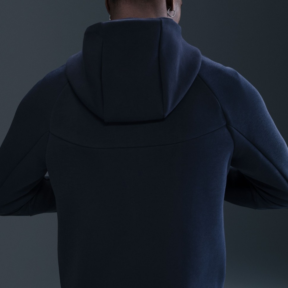 Толстовка чоловіча Nike M NK TCH FLC FZ WR HOODIE темно-синя HV0949-451 — фото 3