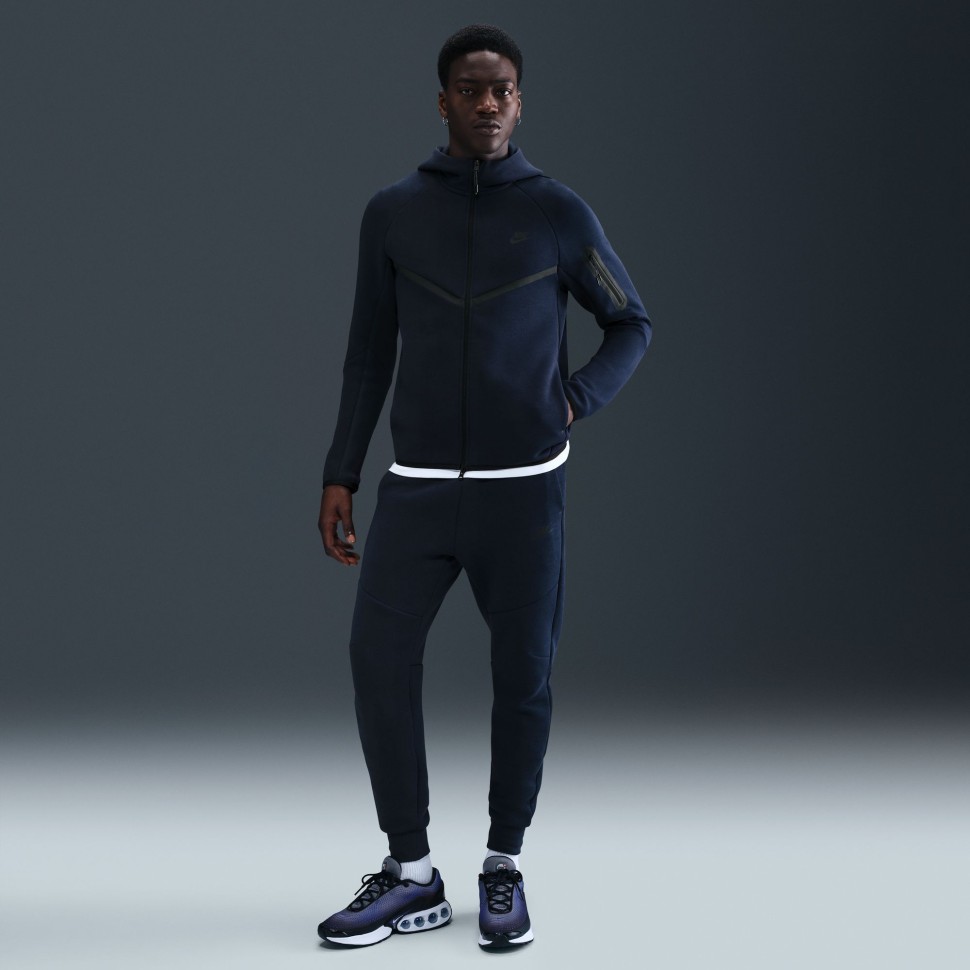 Толстовка чоловіча Nike M NK TCH FLC FZ WR HOODIE темно-синя HV0949-451 изображение 6 Толстовка чоловіча Nike M NK TCH FLC FZ WR HOODIE темно-синя HV0949-451 изображение 6
