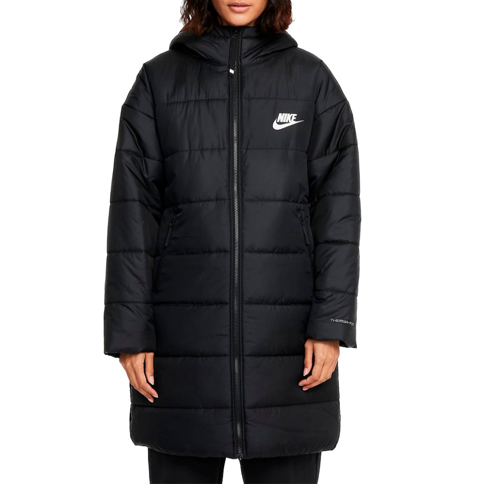 Куртка жіноча Nike W Nsw Tf Rpl Hd Parka чорна DJ6999-010 — фото 1