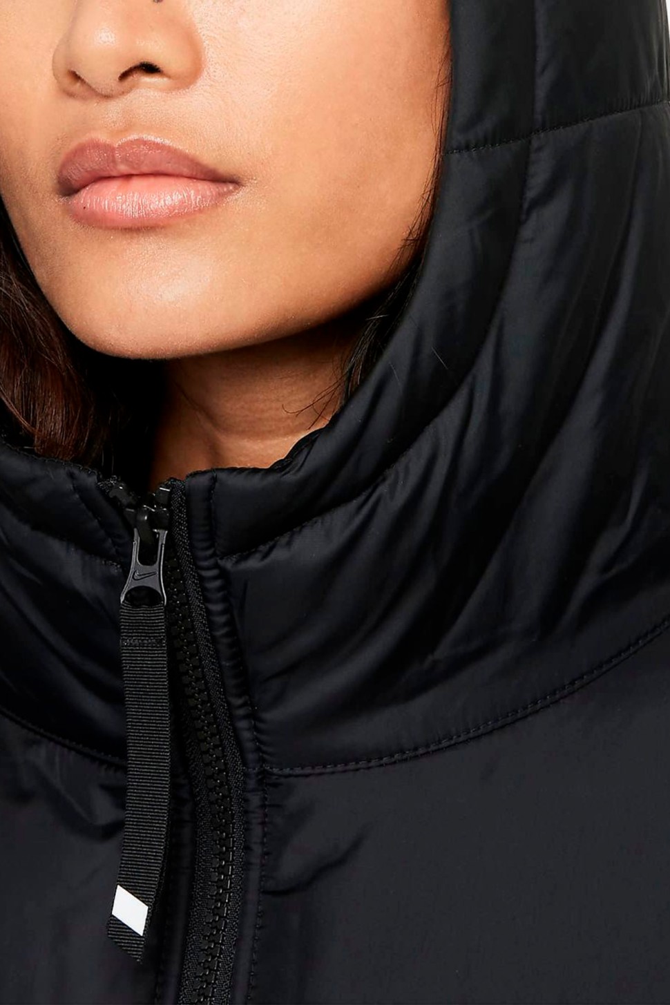 Куртка жіноча Nike W Nsw Tf Rpl Hd Parka чорна DJ6999-010 — фото 4