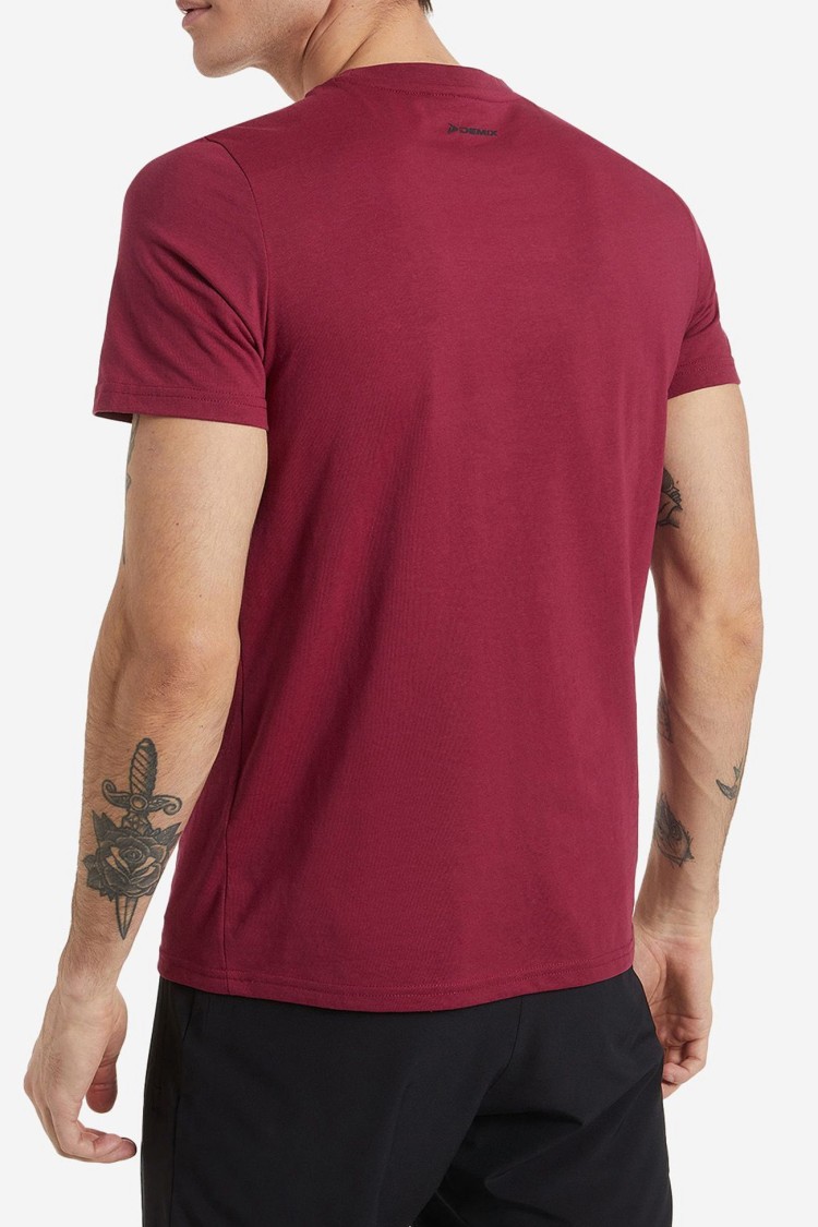 Футболка мужская Demix T-shirt бордовая 113627-R4 изображение 3