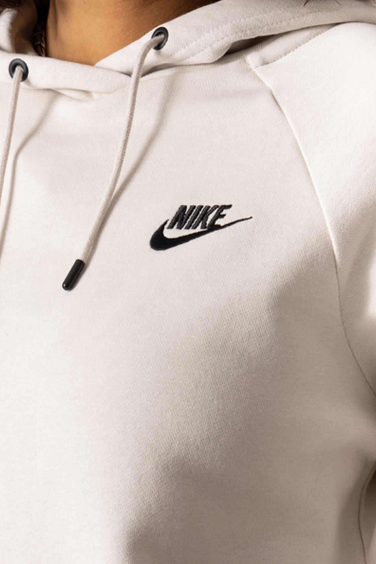 Толстовка женская Nike W Nsw Essntl Flc Po Hoodie бежевая DX2316-104 изображение 4