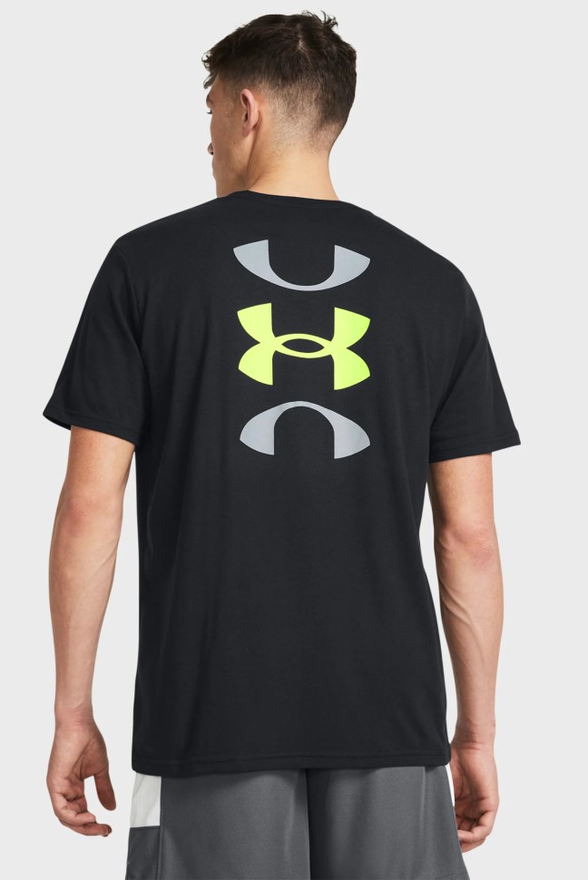 Футболка чоловіча Under Armour UA Bball Logo Court SS чорна 1382850-001 изображение 3