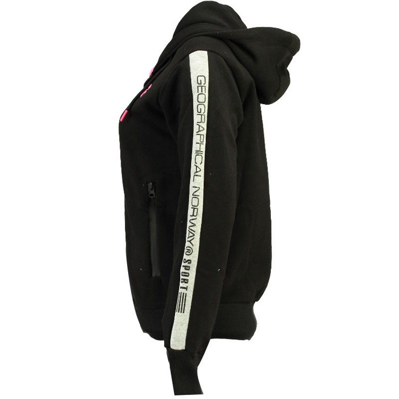 Толстовка жіноча Geographical Norway чорна WQ886F-010 изображение 3