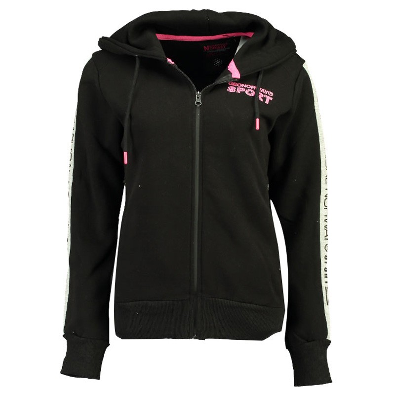 Толстовка женская Geographical Norway черная WQ886F-010 — Sport City Толстовка женская Geographical Norway черная WQ886F-010
