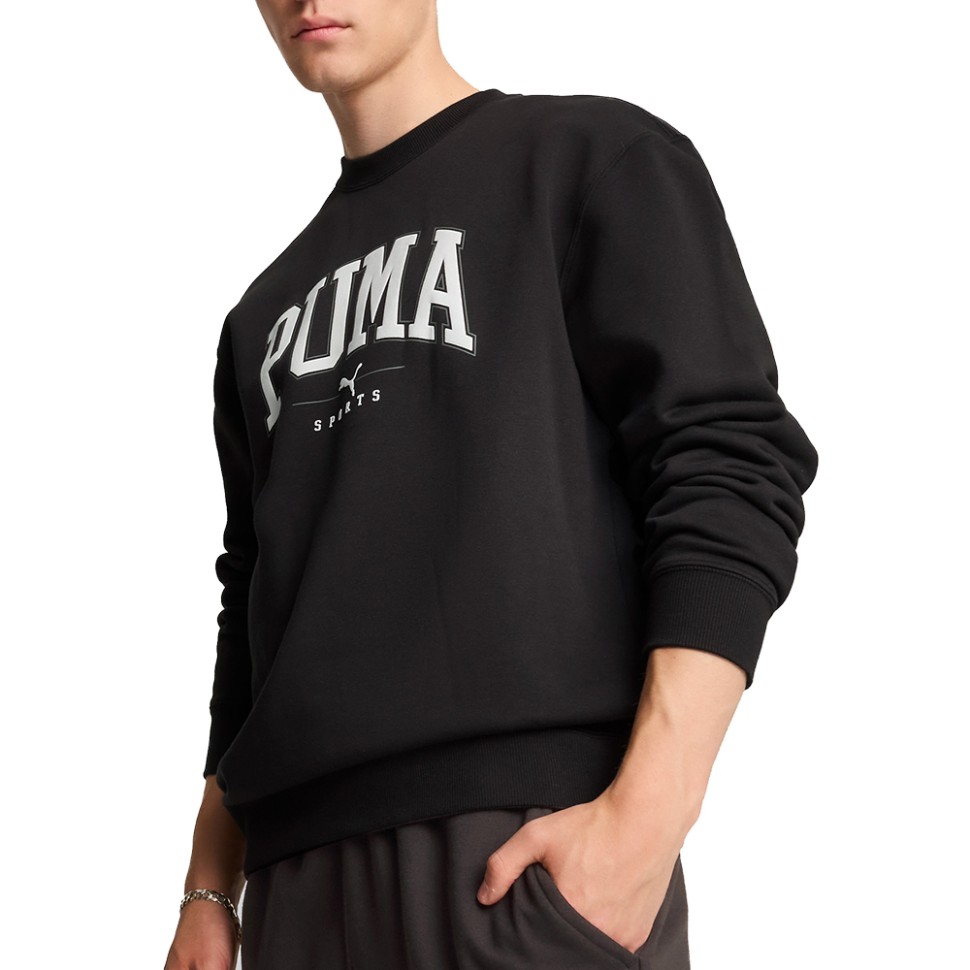 Толстовка чоловіча Puma PUMA SQUAD Crew FL чорна 68179401 — фото 1