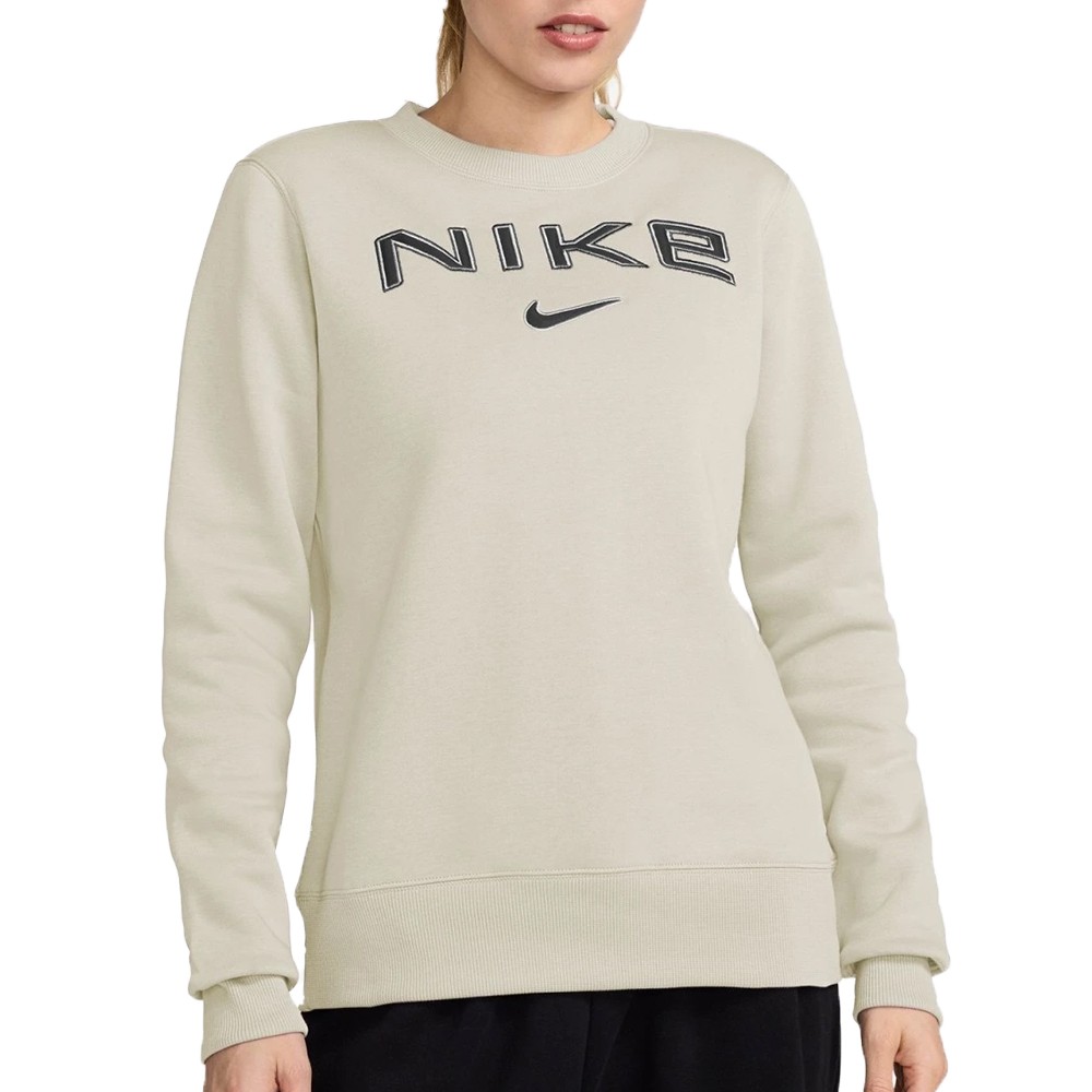 Толстовка женская Nike W NSW PHNX FLC STD LOGO CREW бежевая HM9754-104
