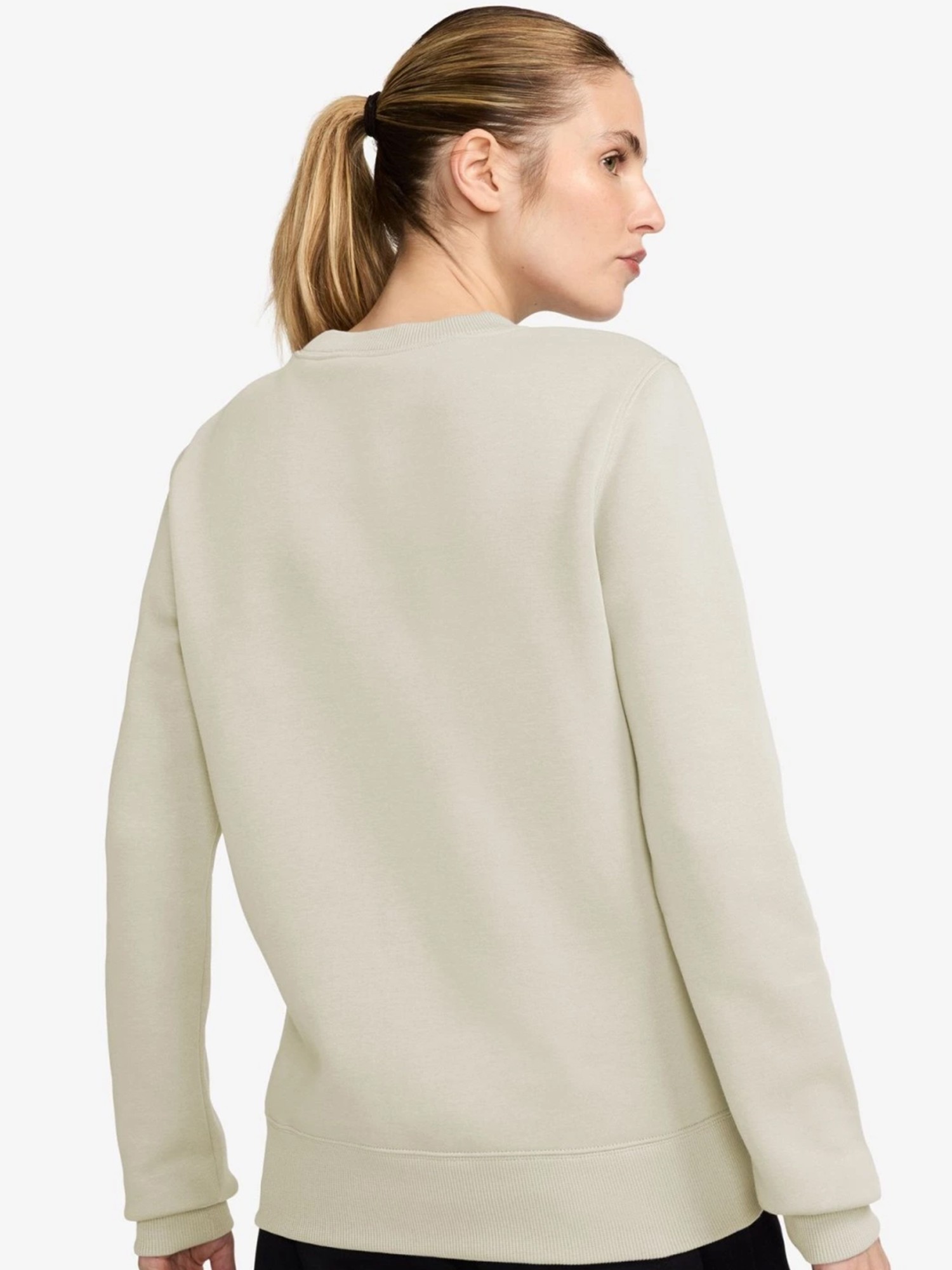 Толстовка жіноча Nike W NSW PHNX FLC STD LOGO CREW бежева HM9754-104 изображение 3