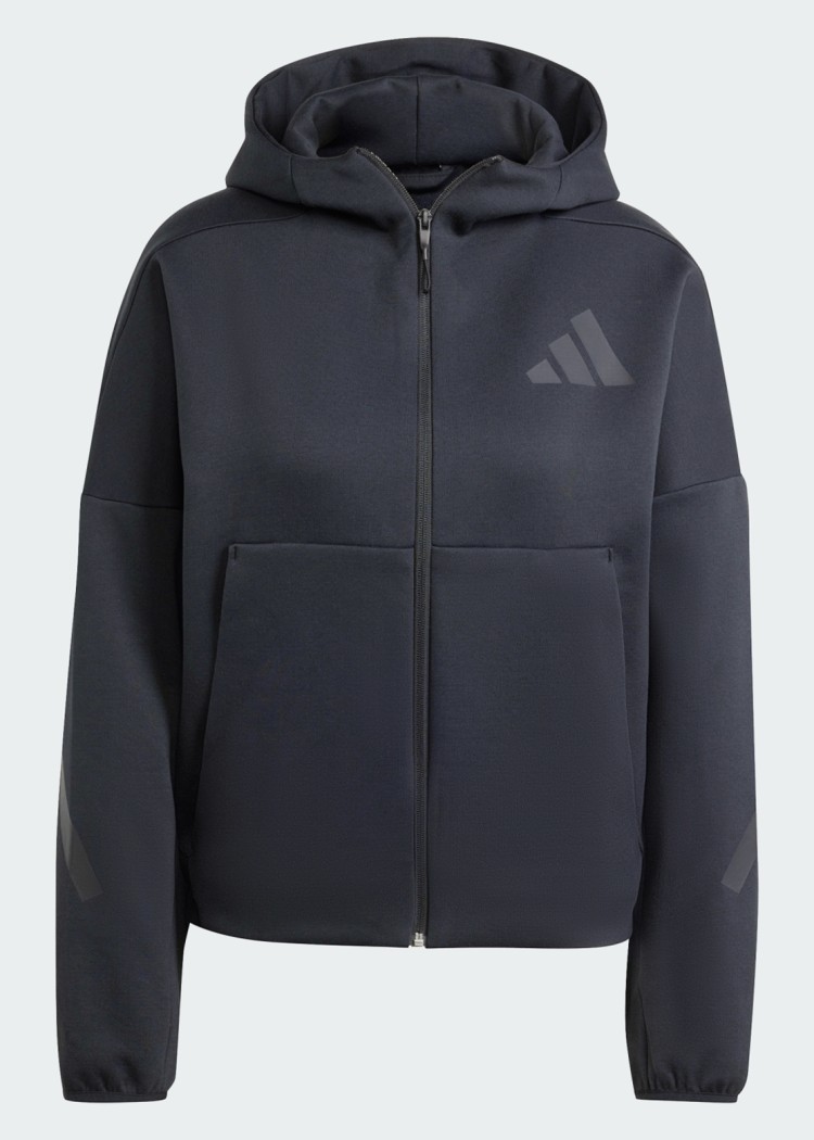 Толстовка женская Adidas W Z.N.E. FZ черная JE7848 изображение 8