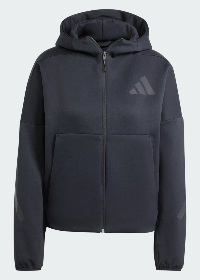 Толстовка женская Adidas W Z.N.E. FZ черная JE7848 изображение 8