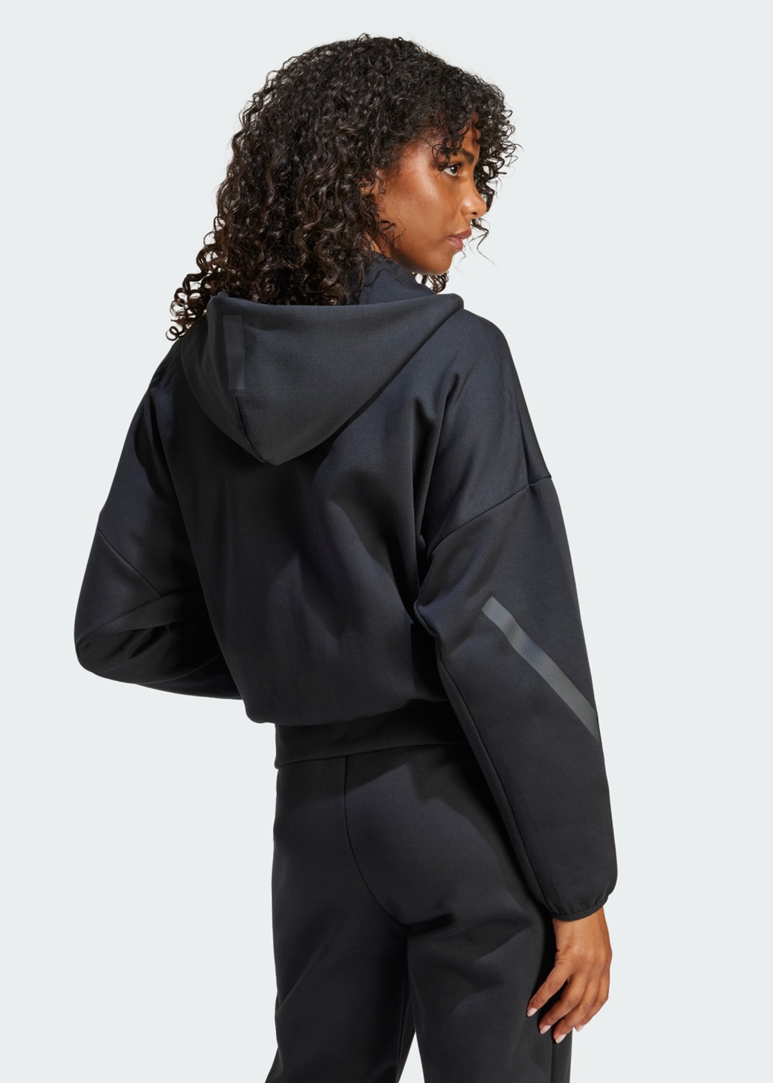 Толстовка женская Adidas W Z.N.E. FZ черная JE7848 изображение 3