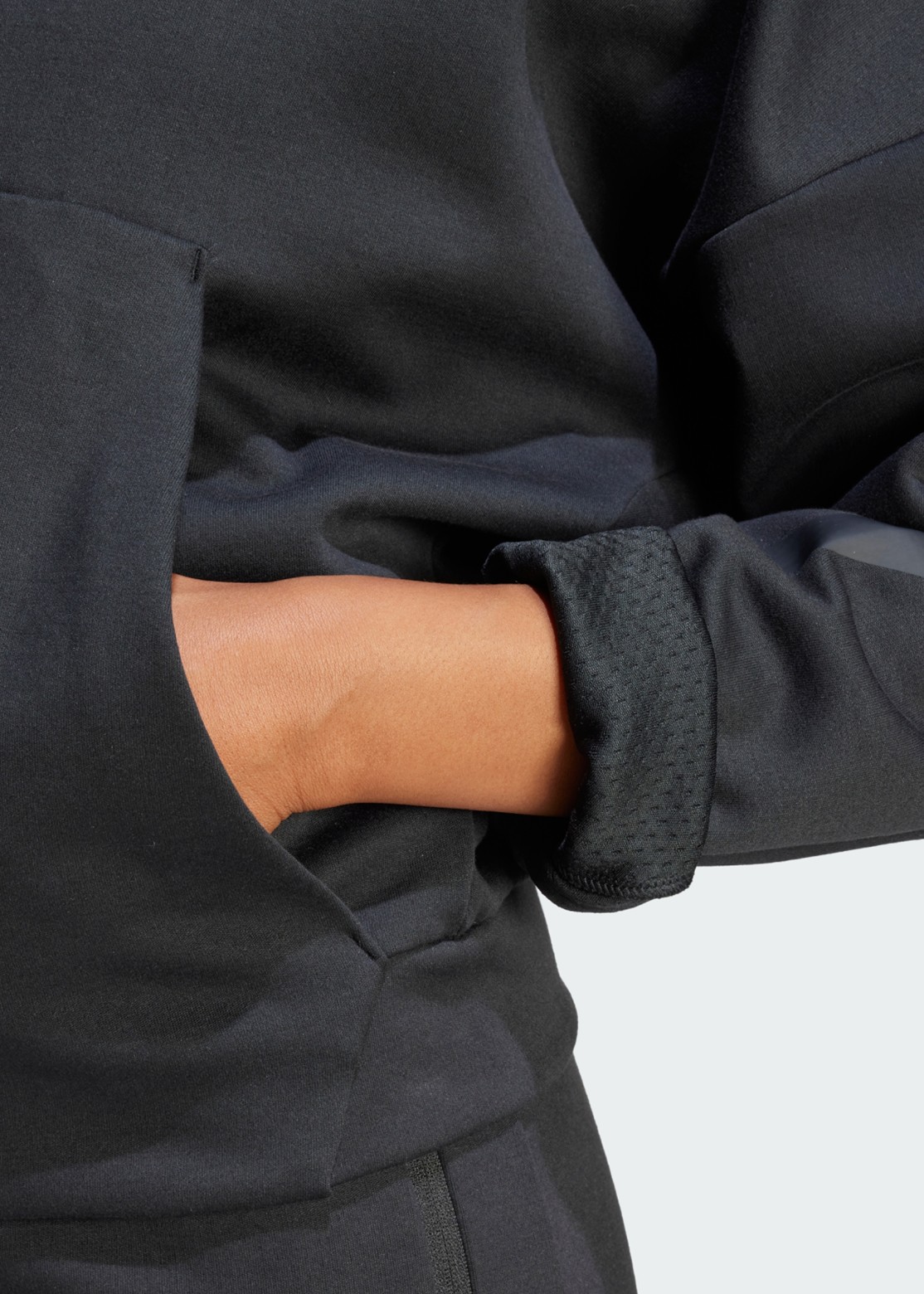 Толстовка женская Adidas W Z.N.E. FZ черная JE7848 изображение 7