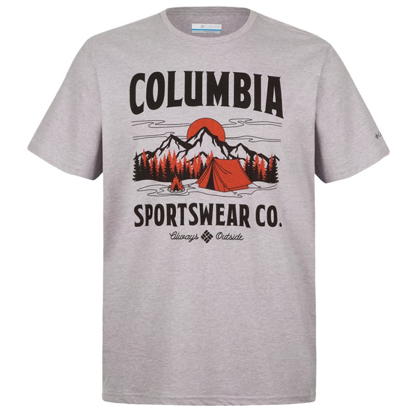 Футболка мужская Columbia Columbia Warren Grove™ Tee серая 1872711-041 — Sport City Футболка мужская Columbia Columbia Warren Grove™ Tee серая 1872711-041