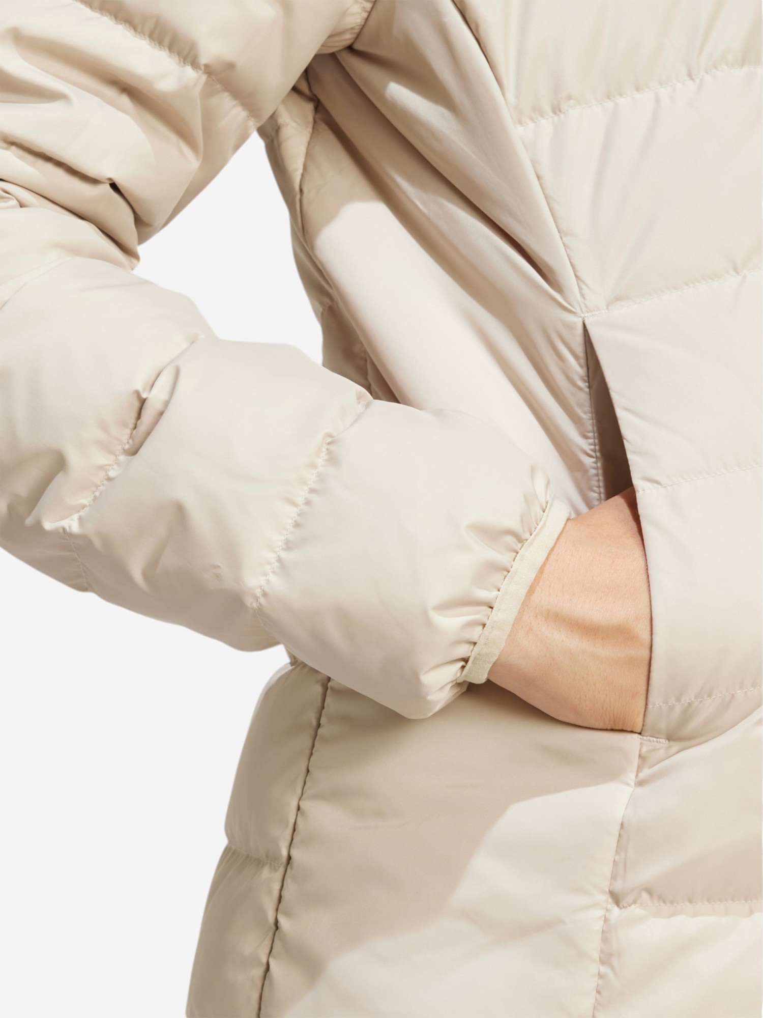 Куртка жіноча Adidas W ESS L D HO J бежева IX8930 изображение 6