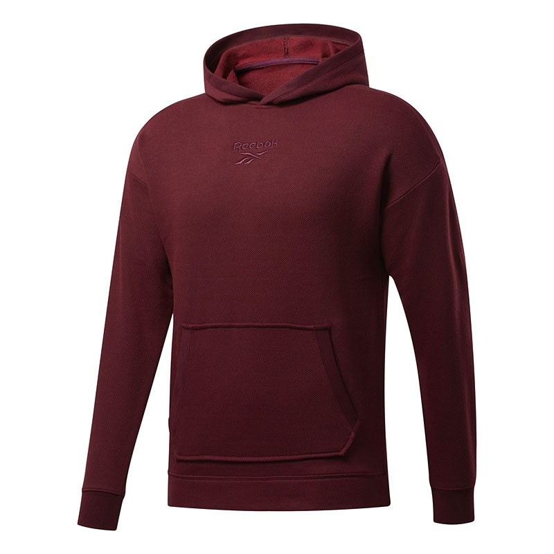 Толстовка мужская Reebok Training Essentials Melange бордовая FU3222 изображение 1