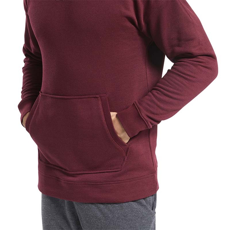 Толстовка чоловіча Reebok Training Essentials Melange бордова FU3222  — фото 4