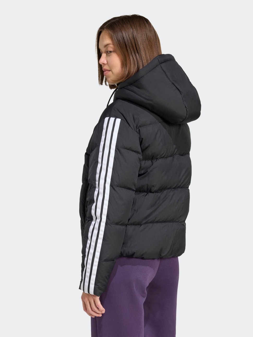 Куртка жіноча Adidas W ESS 3S P D HO чорна JW3429 — фото 3